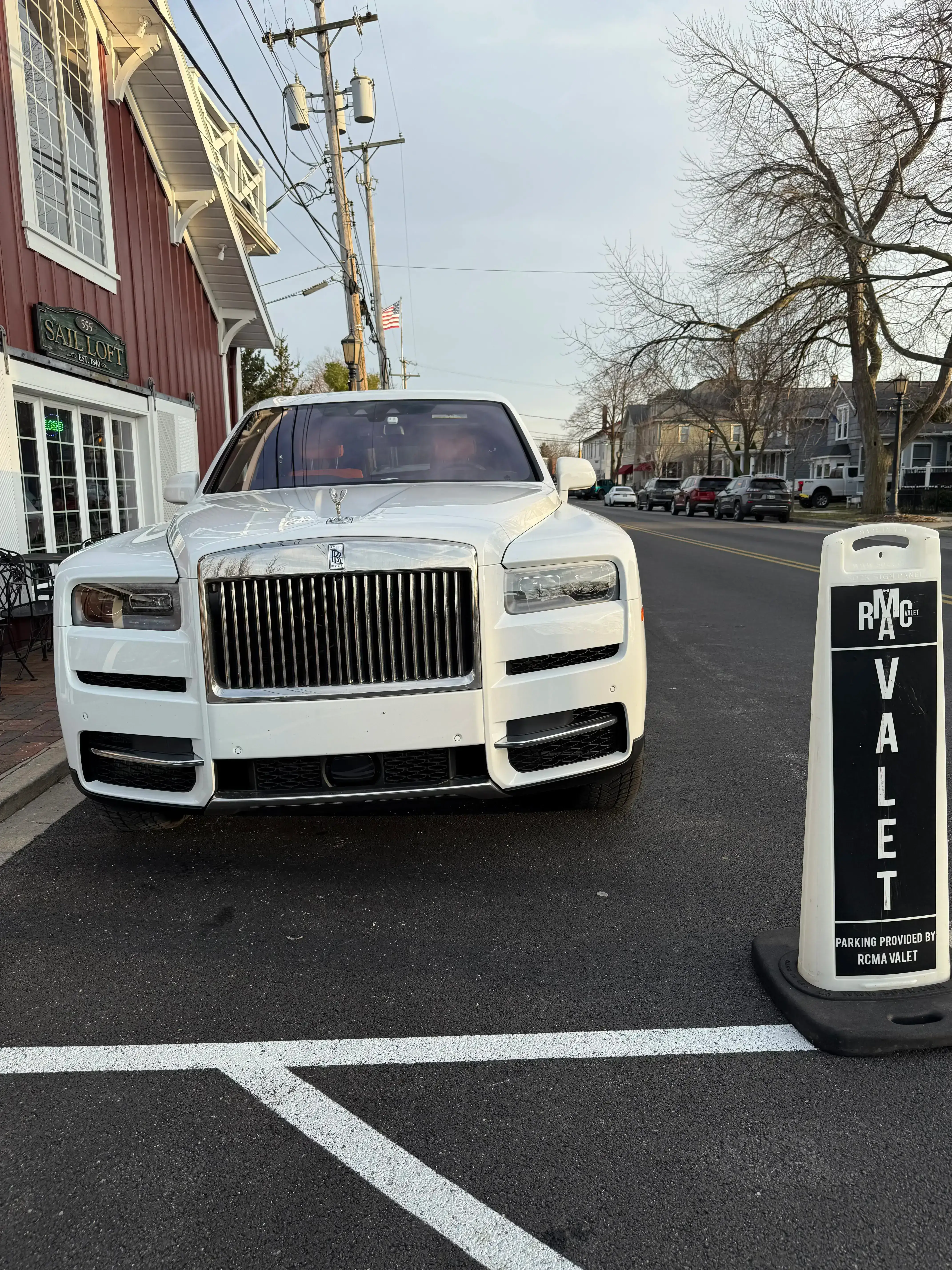 Rolls-Royce at RCMA Valet stand outside Chez Francois in Vermilion