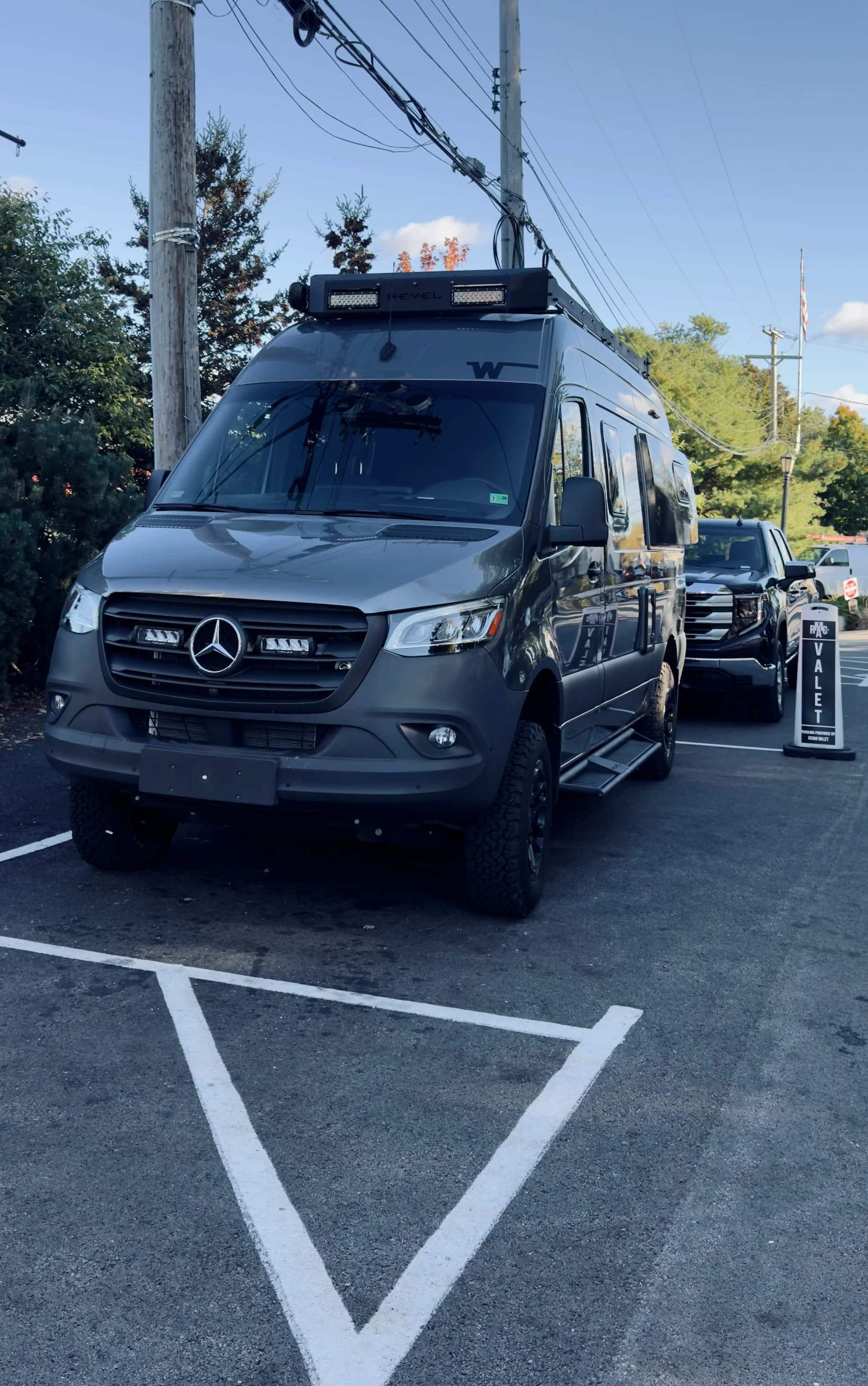 Mercedes Sprinter van parked in RCMA Valet lane at Vermilion waterfront